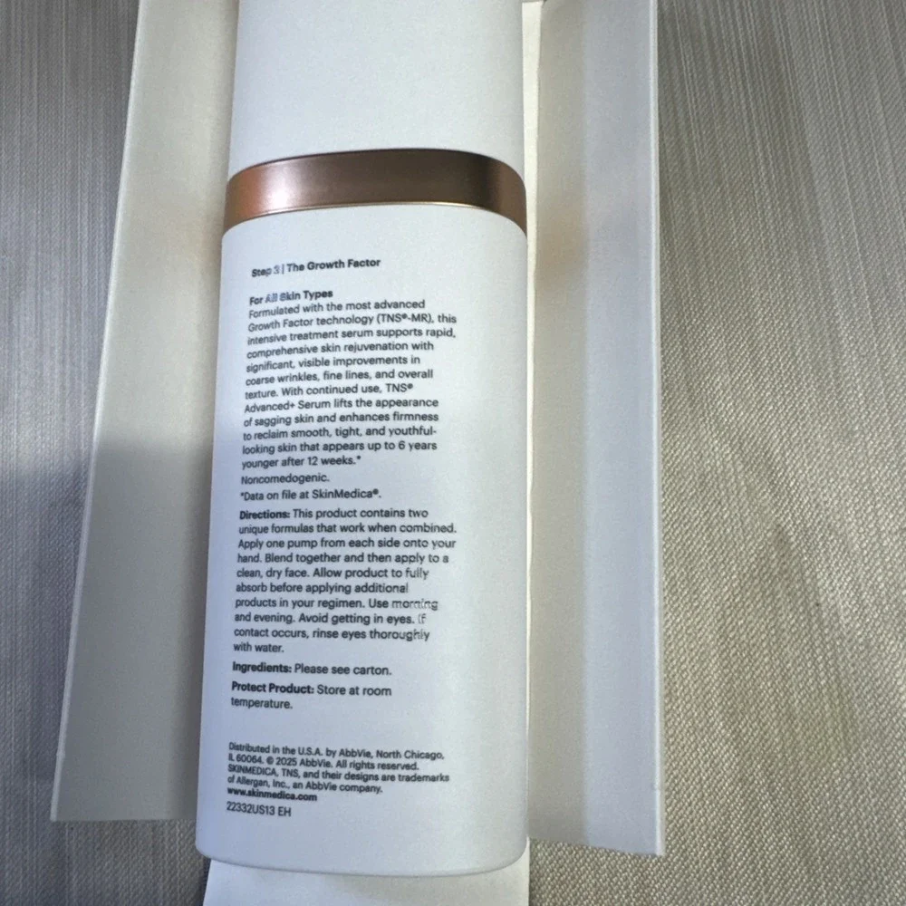 SkinMedica TNS Advanced+ Serum 1oz / 28.4g - Exp 01/2028 - Brand New In Box.